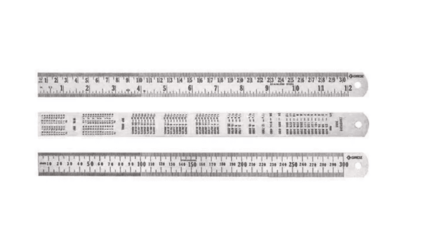 SR/450 GROZ STEEL RULE, METRIC, 450MM