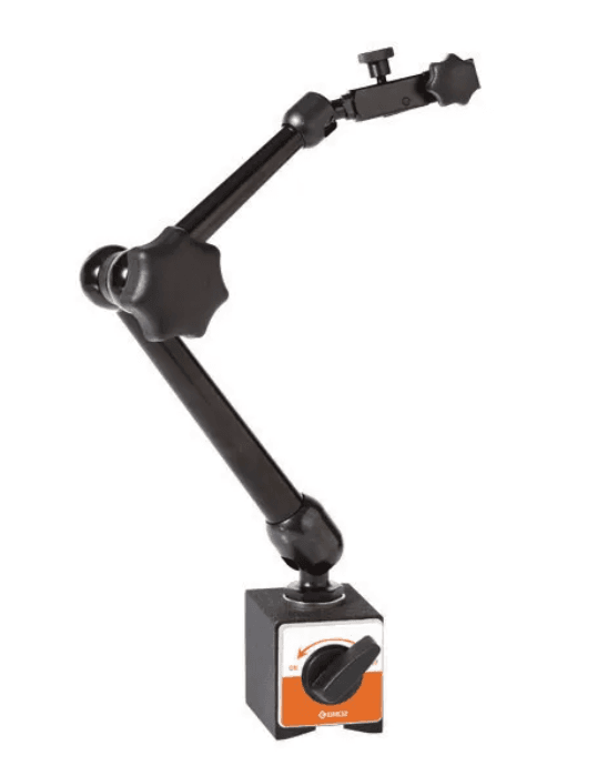 MB/80L GROZ ARTICULATING ARM WITH MAGNETIC BASE,  TYPE III,  L=340 MM, BASE:  50X60X55 MM,  80KG, WITH 3/8 HOLE DIA AND A 3/8 - 8MM SLEEVE.