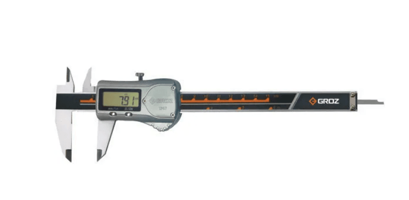 EDC/6/67 GROZ DIGITAL VERNIER CALIPER, 0-150MM/0-6, 0.01MM/0.0005, IP 67 2 BUTTON