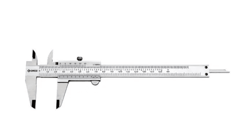 VNC/6 GROZ VERNIER CALIPER, 0-150MM/0-6, LOWER RESOLUTION: 0.02MM, UPPER RESOLUTION:  .001, STAINLESS STEEL, UPPER LOCK, JAW LENGTH: 40MM