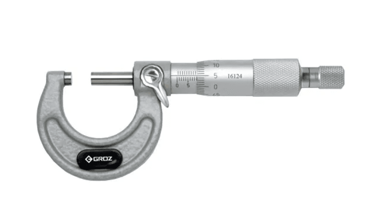 MM/0-25 GROZ OUTSIDE MICROMETER, 0-25MM, 0.01MM, RATCHET STOP, PAINTED FRAME