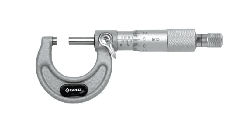 MM/100-125 GROZ OUTSIDE MICROMETER, 100-125MM, 0.01MM, RATCHET STOP, PAINTED FRAME