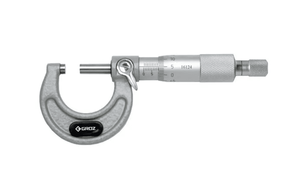MM/3-4 GROZ OUTSIDE MICROMETER, 3-4, 0.0001, RATCHET STOP, PAINTED FRAME