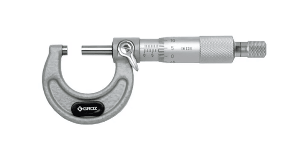 MM/5-6 GROZ OUTSIDE MICROMETER, 5-6, 0.0001, RATCHET STOP, PAINTED FRAME