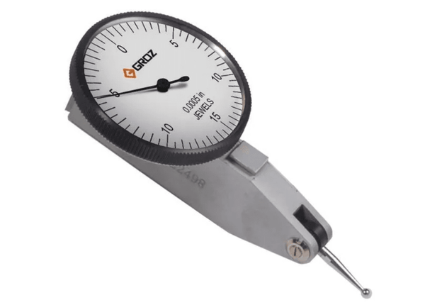 DTI/40M GROZ DIAL TEST INDICATOR, WHITE FACE, 0.8MM, 0.01MM, 0-40-0, HORIZONTAL