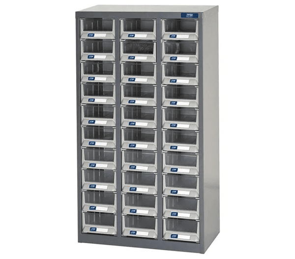 ITM PARTS CABINET, METAL A6 30 DRAWERS 533W x 264D x 937H
