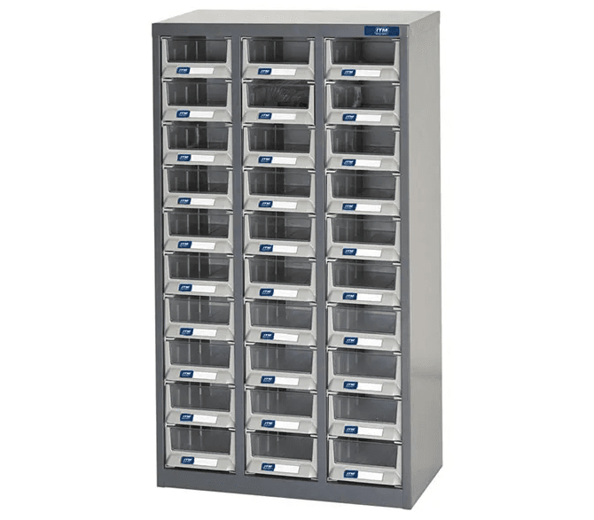 ITM PARTS CABINET, METAL A6 30 DRAWERS 533W x 264D x 937H