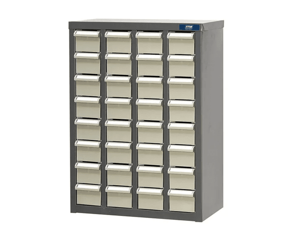 ITM PARTS CABINET, METAL, A8 32 DRAWERS 466W x 222D x 642H