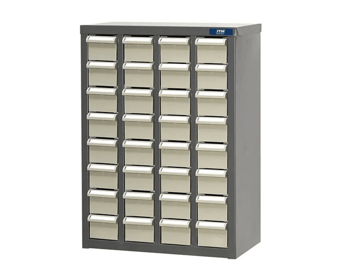 ITM PARTS CABINET, METAL, A8 32 DRAWERS 466W x 222D x 642H