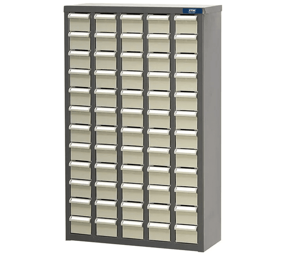 ITM PARTS CABINET, METAL, A8 60 DRAWERS 586W x 222D x 937H