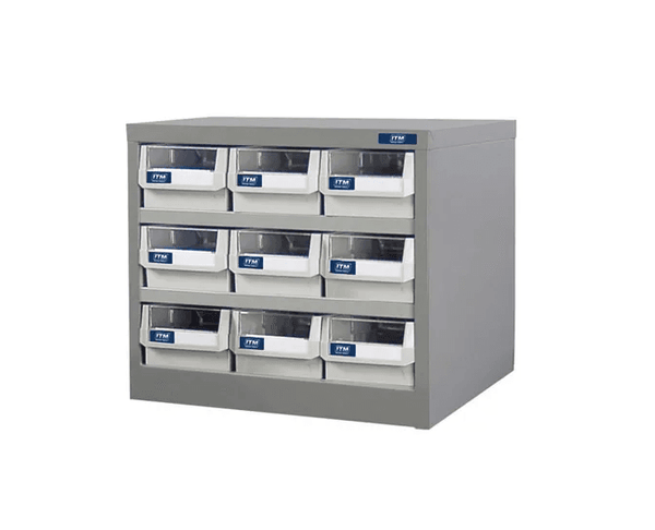 ITM PARTS CABINET, METAL HD 9 DRAWERS 550W x 400D x 440H