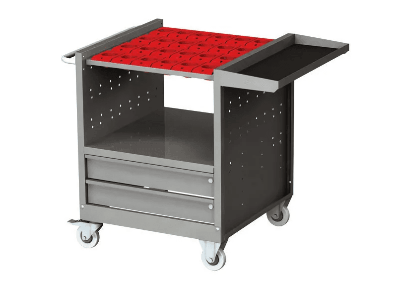 ITM CNC TOOL CART WITH 2 LOCKABLE DRAWERS, 28 X BT-40 TOOL HOLDERS