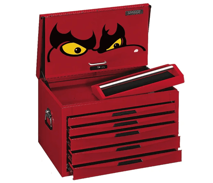 TENG 26" PRO FULL DEPTH TOP BOX, 5 DRAWERS, RED
