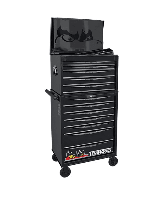 TENG 272PCE 26" 12 DRAWER STACK TOOL KIT, METRIC & IMPERIAL, EVA TRAYS, BLACK