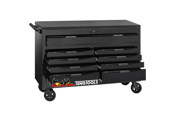 TENG 272PCE 53" 9 DRAWER ROLL CABINET TOOL KIT, METRIC & IMPERIAL, EVA TRAYS, BLACK