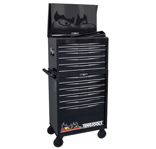 TENG 278PCE 26" 11 DRAWER STACK TOOL KIT, METRIC & IMPERIAL, PS TRAYS, BLACK