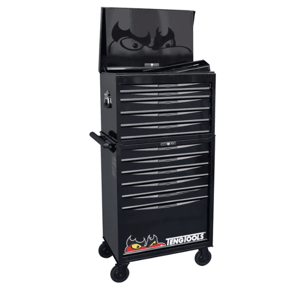 TENG 316PCE 26" 11 DRAWER STACK TOOL KIT, METRIC & IMPERIAL, PS TRAYS, BLACK
