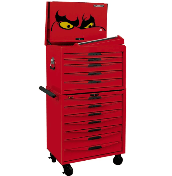 TENG 365PCE 26" 12 DRAWER STACK TOOL KIT, METRIC & IMPERIAL, EVA TRAYS, RED