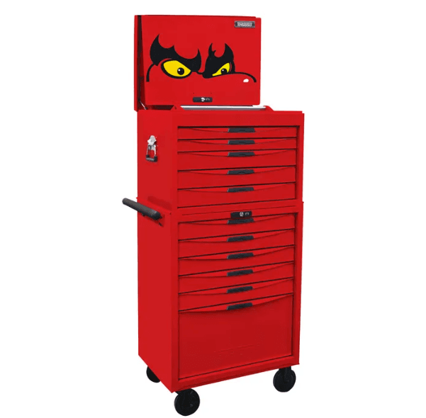 TENG 353PCE 26" 11 DRAWER STACK TOOL KIT, METRIC & IMPERIAL, PS TRAYS, RED