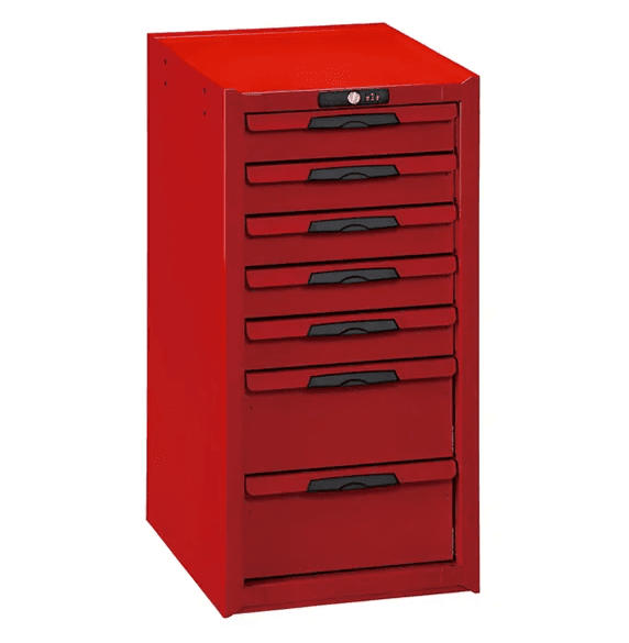 TENG PRO SIDE CABINET, 7 DRAWERS, RED