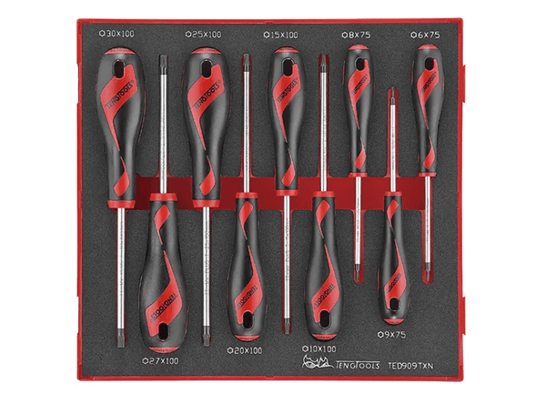 TENG 9PCE MD TX SCREWDRIVER SET 6-30 - TED-TRAY