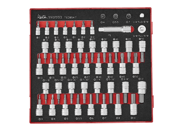 TENG 47PCE 1/4" & 3/8" BIT SOCKET SET EVA2