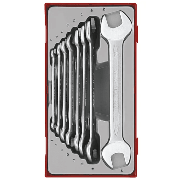 TENG 8PCE DBL OPEN-END SPANNER SET 6-22MM - TC-TRAY