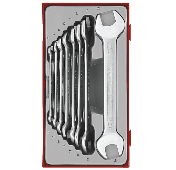 TENG 8PCE DBL OPEN-END SPANNER SET 6-22MM - TC-TRAY