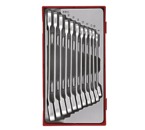 TENG 11PCE REV. RATCHET COMBINATION SPANNER SET 8-19MM - TC-TRAY