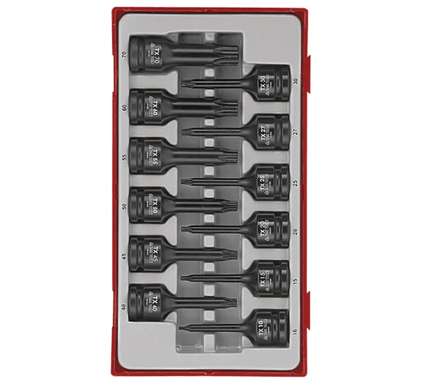 TENG 12PCE 1/2" DR. TX SOCKET SET TX10-70 - TC-TRAY