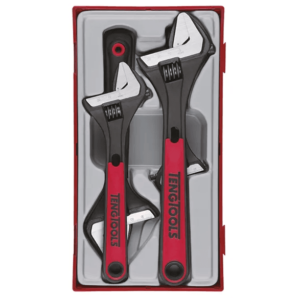 TENG 4PCE ADJUSTABLE WRENCH SET - TC-TRAY