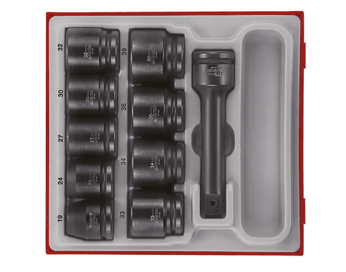 TENG 16PCE 3/4" DR. IMP SOCKET SET - TTD-TRAY 19MM-38MM