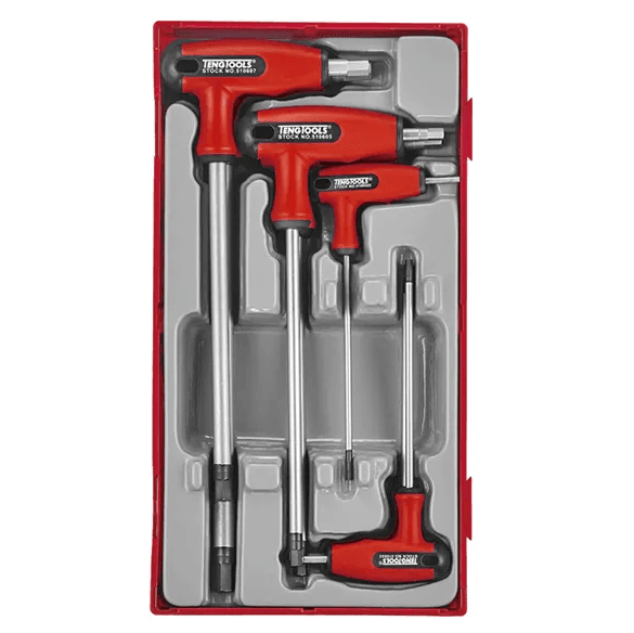 TENG 7PCE T-HANDLE METRIC HEX DRIVER SET (N) - TC-TRAY