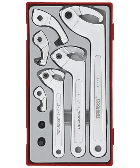 TENG 8PCE HOOK & P WRENCH SET - TC-TRAY