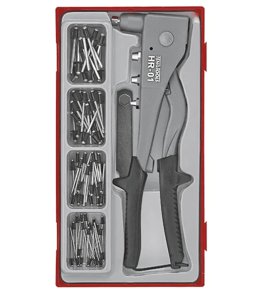 TENG 81PCE H/DUTY RIVET GUN SET W/RIVETS - TC-TRAY