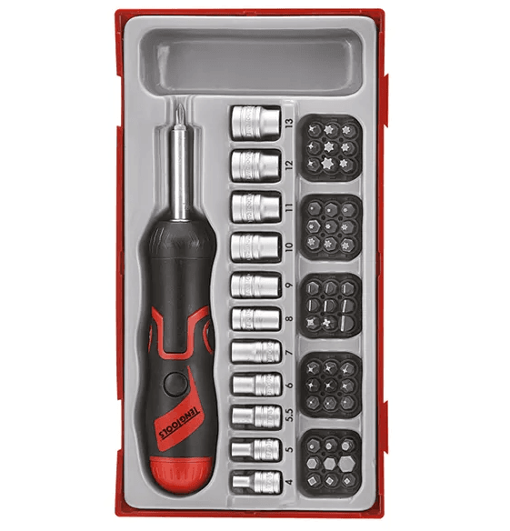 TENG 64PCE MD RATCHET SCREWDRIVER BITS & SOCKET SET - TC-TRAY
