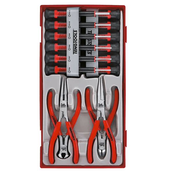 TENG 16PCE MINI PLIER & SCREWDRIVER SET - TC-TRAY