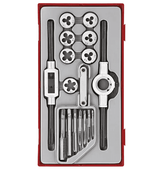 TENG 17PCE METRIC TAP & DIE SET - TC-TRAY