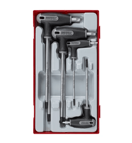 TENG 7PCE T-HANDLE TORX/TPX SET 10-40 - TC-TRAY