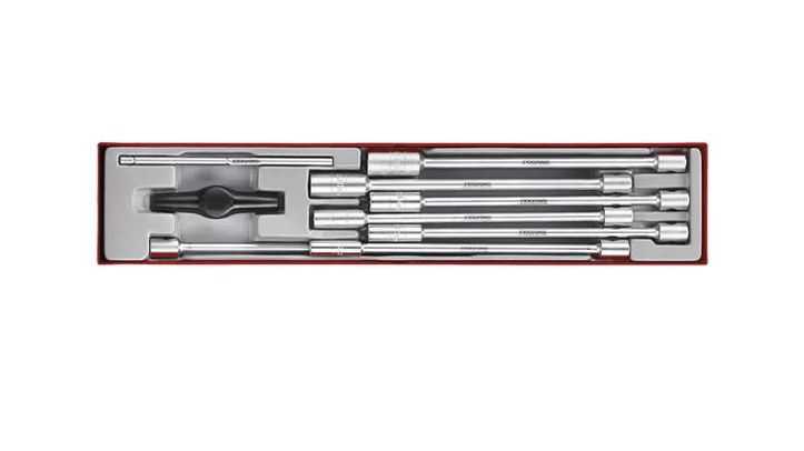 TENG 9PCE 3/8" DR. LONG BAR SOCKET SET - TTX-TRAY