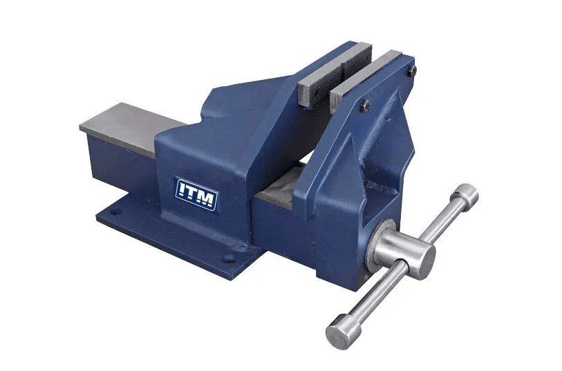 ITM FABRICATED STEEL BENCH VICE, OFFSET JAW, 100MM
