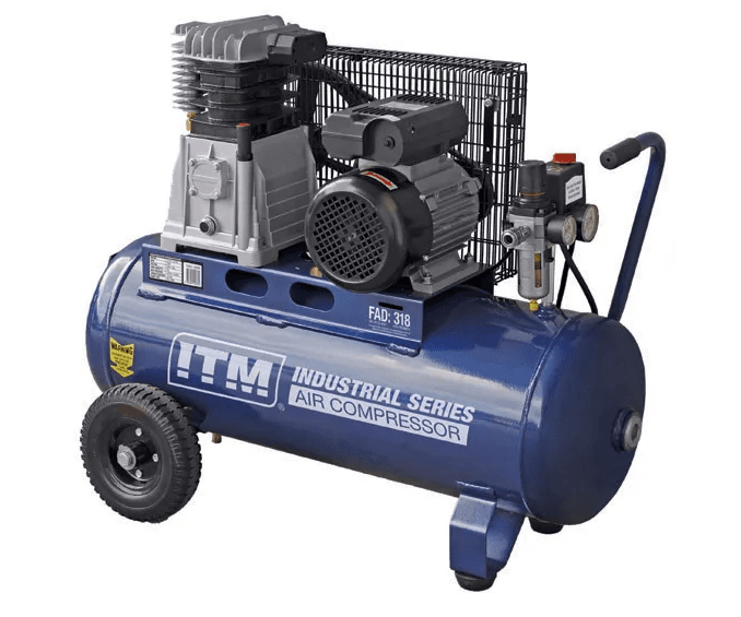 ITM AIR COMPRESSOR, BELT DRIVE, 3.0HP 50LTR FAD 318L/MIN