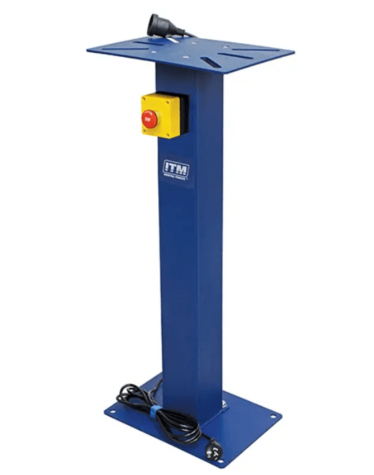 ITM HEAVY DUTY BENCH GRINDER STAND, WITH EMERGENCY STOP SWITCH, SUITS 200MM & 250MM GRINDERS