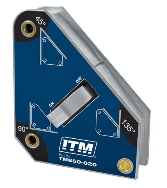 SWITCHABLE WELDING MAGNET, 30KGS FORCE, 110MM, 45°, 90° & 135°, POWERFUL NdFeB MAGNET