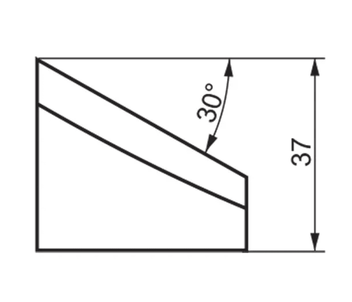 ITM EXTERNAL TOOL BIT, B30/37, 30 DEG X 37MM HIGH, TO SUIT PRO10PB BEVELLER