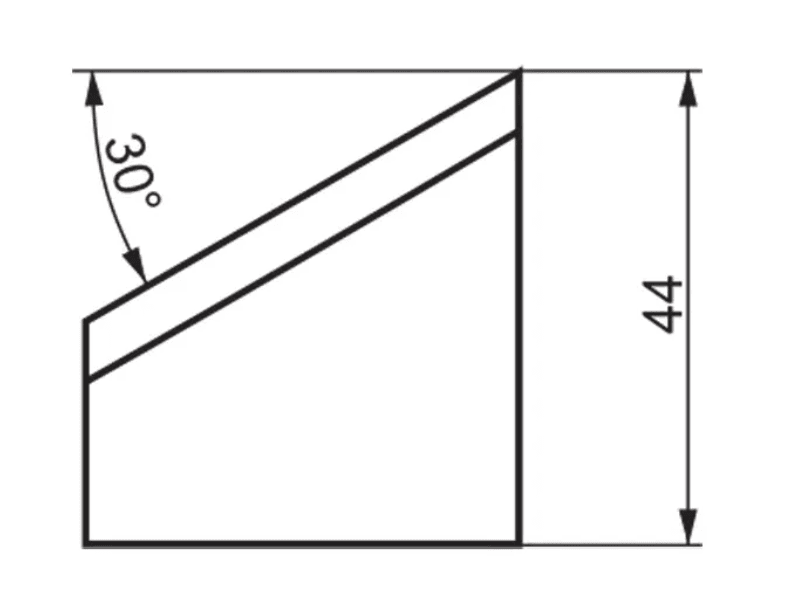 ITM INTERNAL TOOL BIT, IB30/44, 30 DEG X 44MM HIGH, TO SUIT PRO10PB BEVELLER
