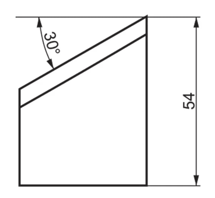 ITM INTERNAL TOOL BIT, IB30/54, 30 DEG X 54MM HIGH, TO SUIT PRO10PB BEVELLER