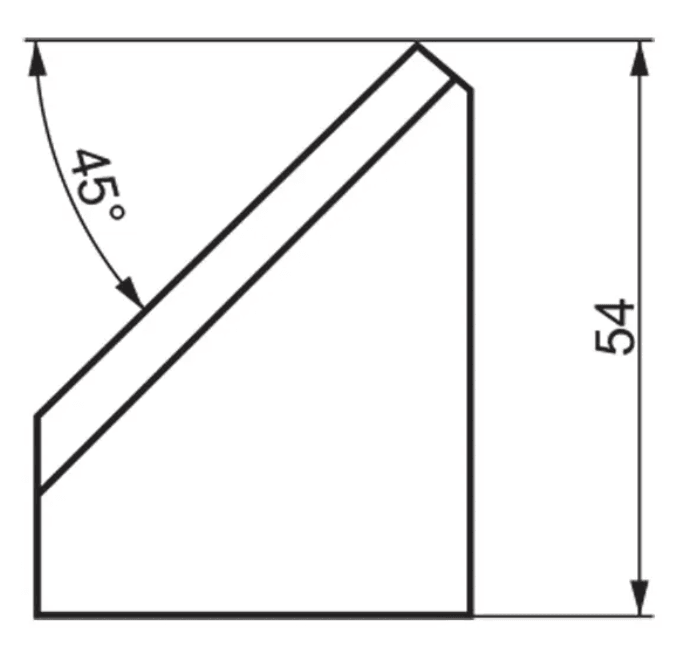 ITM INTERNAL TOOL BIT, IB45/54, 45 DEG X 54MM HIGH, TO SUIT PRO10PB BEVELLER